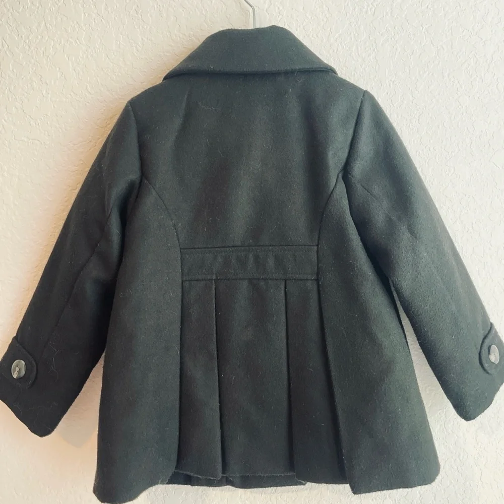 Old Navy Black Double-Breasted Girls Peacoat